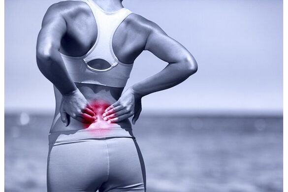 The back in the lumbar region can ache from excessive physical exertion
