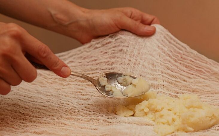 Potato compress preparation